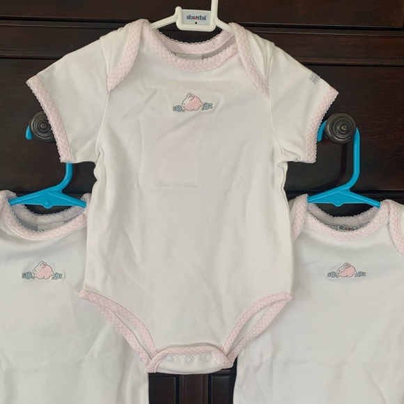 NWT Vintage Absorba Bunny Bodysuits Onesies 3-6M - Picture 2 of 8